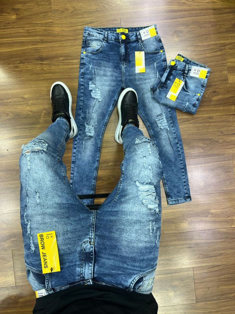 Calça Jogador - Azul Rasgado