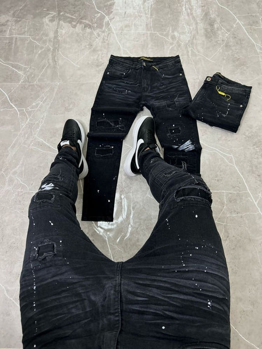 Calça Jogador - Preta Com Branco
